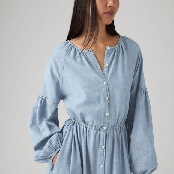 Levi's -  Women's Jolene Long Sleeve Maxi Dress - Hon Honestly Happy - Picture 3 of 3